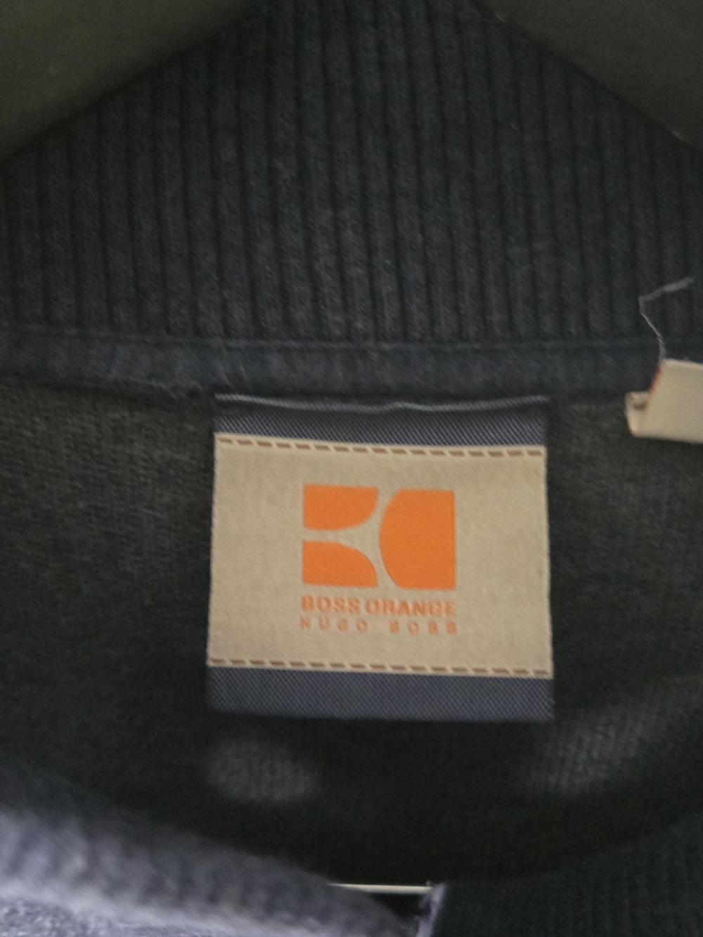 BOSS ORANGE Men's Navy Zip-Up Knit Jacket - Picture 9 of 12